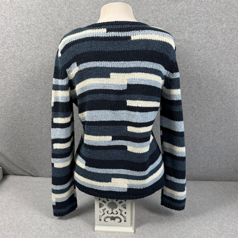 Vintage Skyr Sweater Womens Size M Striped Chunky Knit - Picture 4 of 12